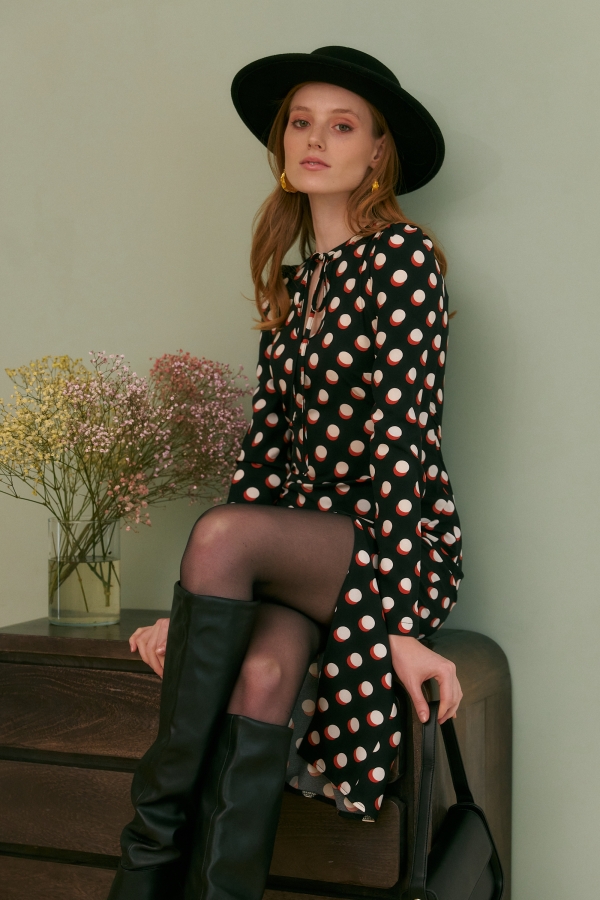 С20176 Платье (НСК) (черный/круги, 42)