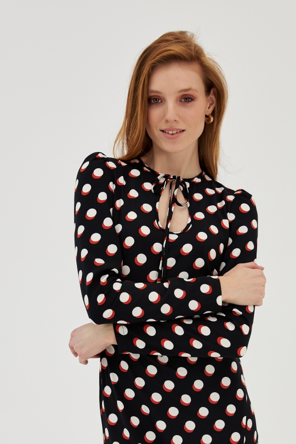 С20176 Платье (НСК) (черный/круги, 42)